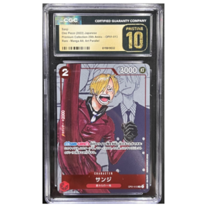 SANJI PREMIUM COLLECTION 25TH ANNIV. OP01-013 RARE - MANGA ALT. ART PARALLEL CGC 10 PRISTINE