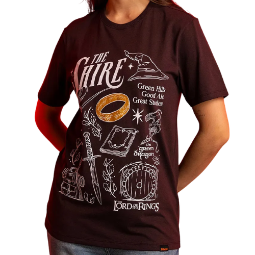 CAMISETA SENHOR DOS ANEIS - MARROM