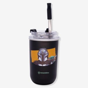 COPO NEO NAC C/CANUDO 300ML THE MANDALORIAN AND GROGU