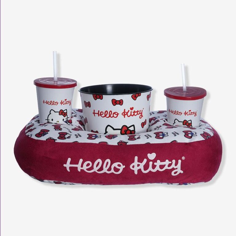 KIT ALMOFADA PIPOCA FIBRA SUEDE HELLO KITTY