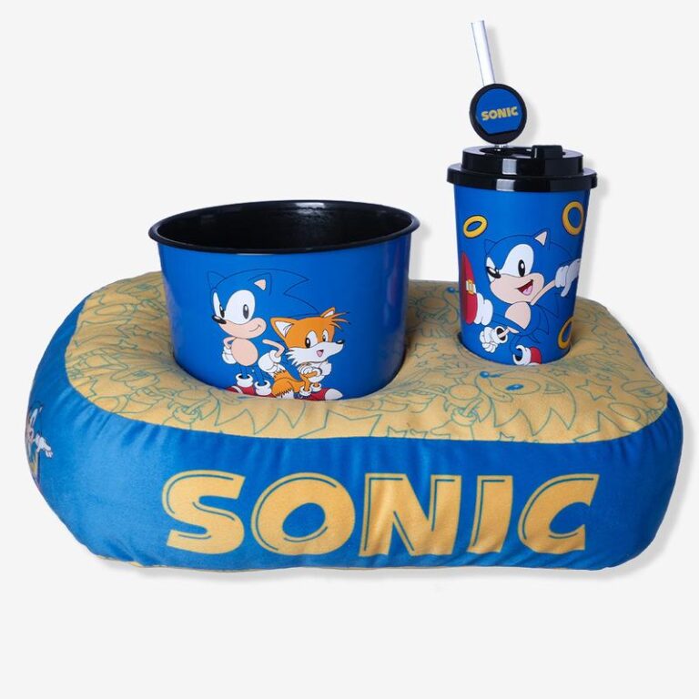 KIT ALMOFADA PIPOCA INFANTIL FIBRA VELUDO SONIC